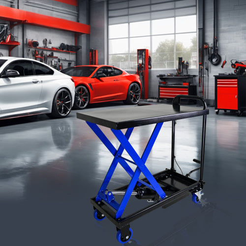 Hydraulic Lift Trolley, 500 LBS Capacity, With 4 Wheels, For Material